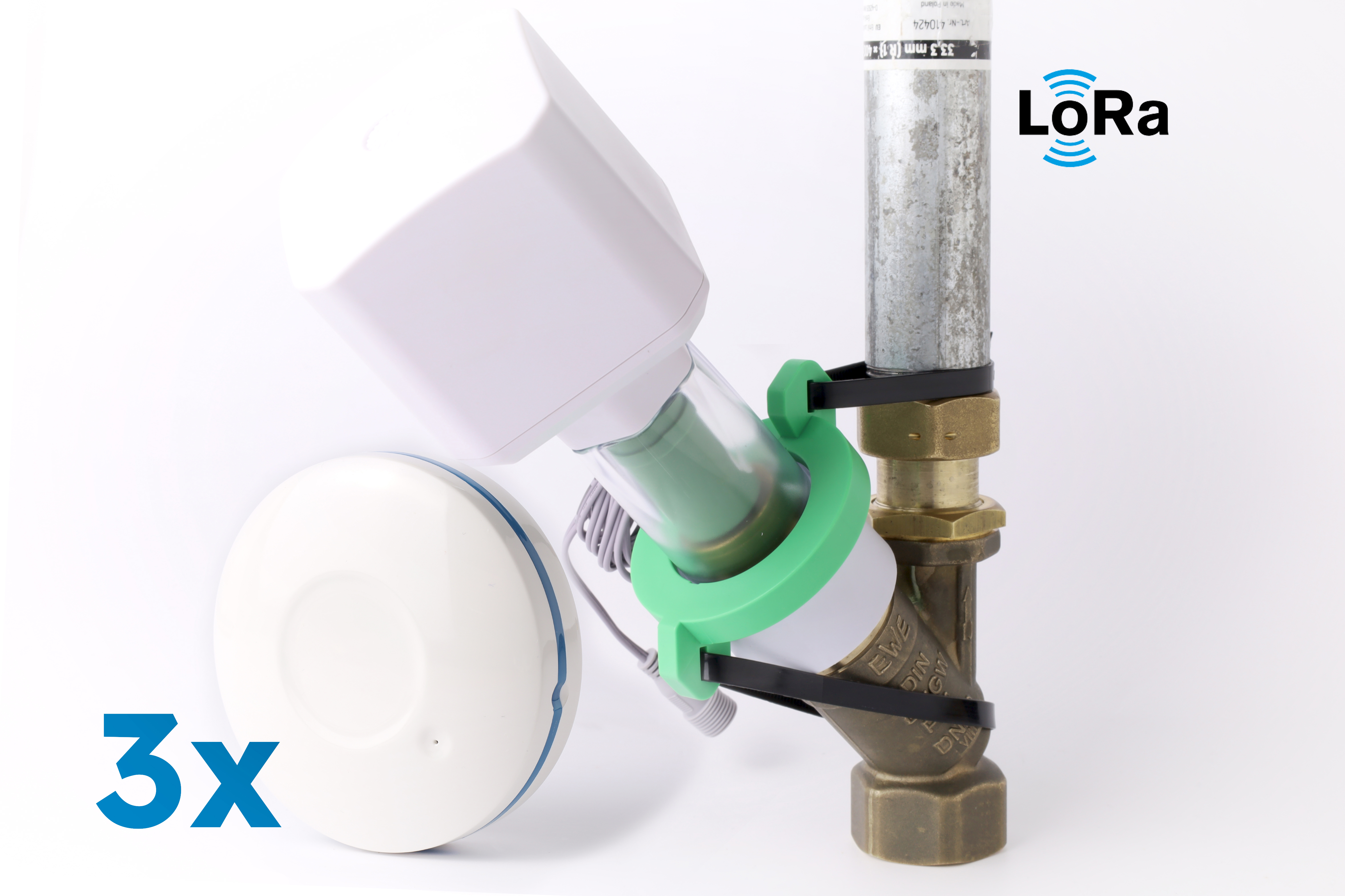 'Offline' Leckage Protection System - 1x Gate Valve (Lora) + 3x Flood Sensors (Lora)